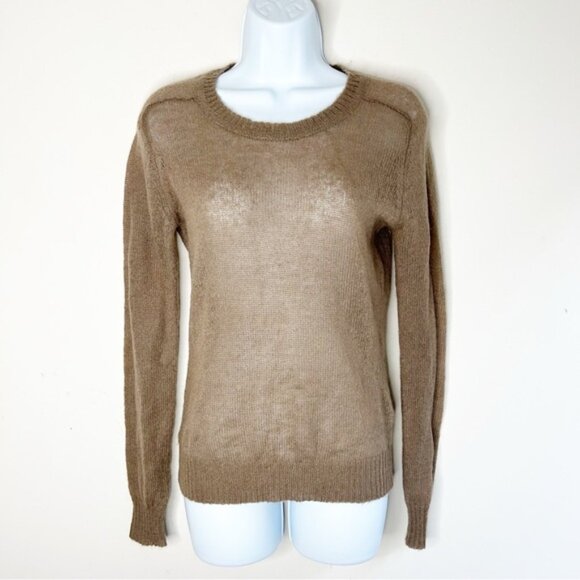 Hudson's Bay Moon Women's Sweater Mohair wool Knit Brown Lightweight Size Small - Picture 4 of 13